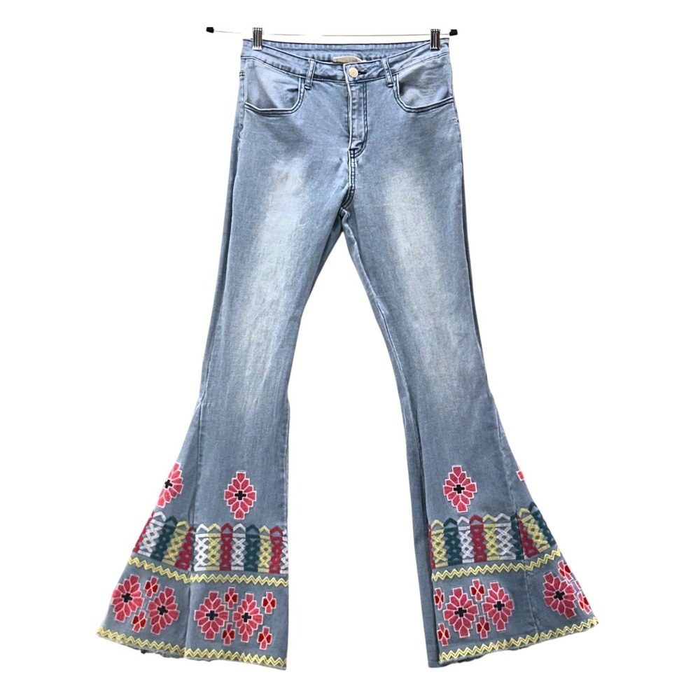 Saints &Hearts Embroidered‎ Flare Jeans Medium
